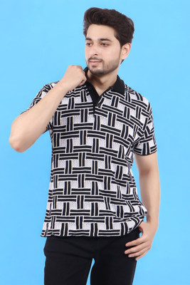 LWALS Printed Men Polo Neck Multicolor T-Shirt
