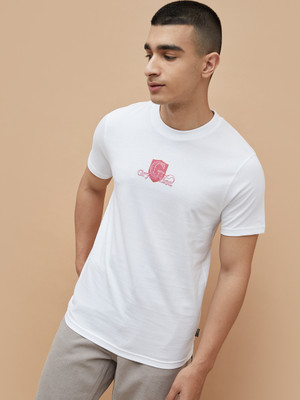 Fame Forever by Lifestyle Printed Men Crew Neck White T-Shirt