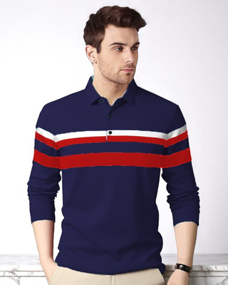 FASHIUM Printed Men Polo Neck Beige T-Shirt
