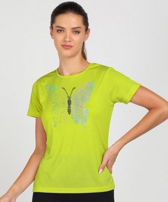 Shashvi Fashion Typography Women Round Neck Light Green T-Shirt