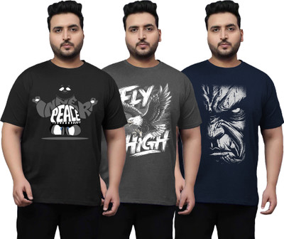 West Gate Clothing Printed Men Round Neck Multicolor T-Shirt