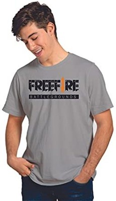 Feel Good Dorex Printed, Typography Men Round Neck Grey T-Shirt