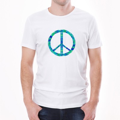 Hippie Shippie Printed Men Round Neck White T-Shirt