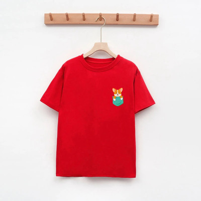 HouseOfCommon Printed Women Round Neck Red T-Shirt