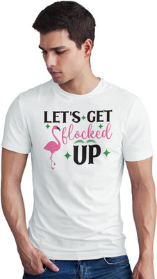 Seek Buy Love Printed Men Round Neck White T-Shirt