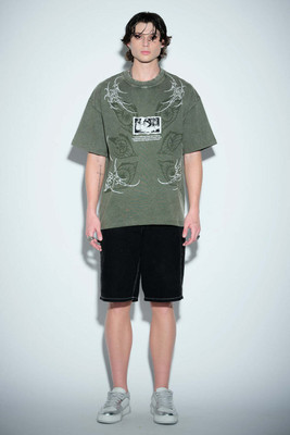 Bonkers Corner Solid Men Round Neck Green T-Shirt