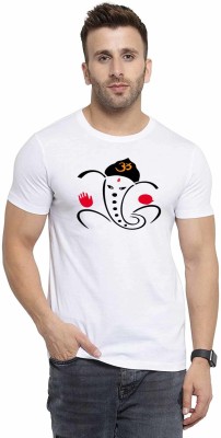 PRIMEFAIR Graphic Print Men Round Neck White T-Shirt