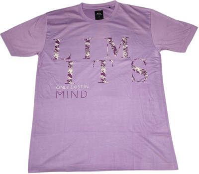 faizan fashion Solid Men Round Neck Pink T-Shirt