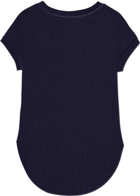 jovo Solid Women Round Neck Blue T-Shirt