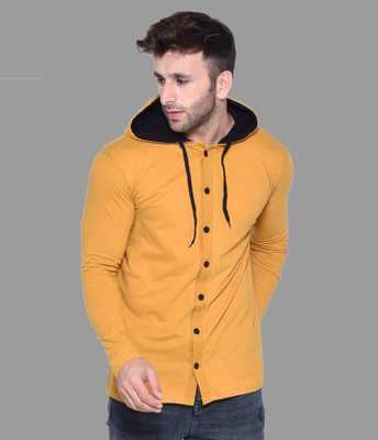 tfurnish Men Color Block Casual Gold Shirt