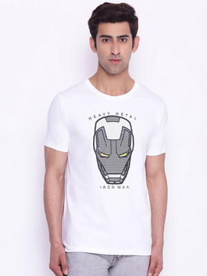MARVEL By Metronaut Graphic Print Men Round Neck White T-Shirt