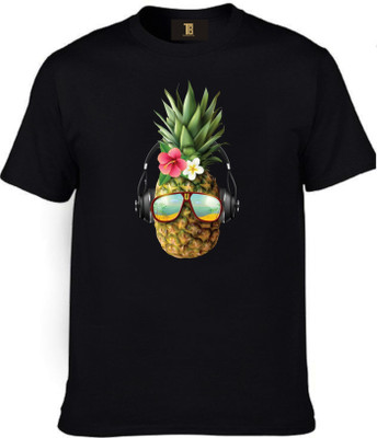 Trendifyteez Printed Men Round Neck Black T-Shirt