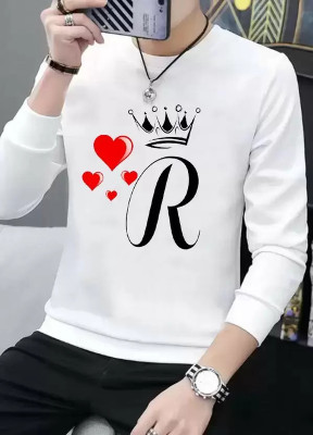 PRABHU Printed Men Round Neck White T-Shirt