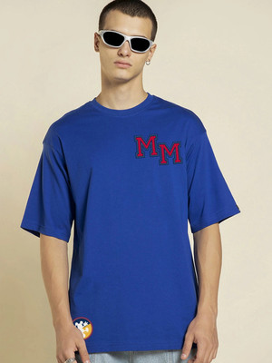 BEWAKOOF Graphic Print Men Round Neck Blue T-Shirt