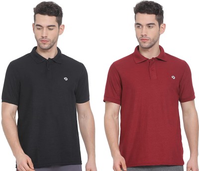 Lux Nitro Solid Men Polo Neck Multicolor T-Shirt