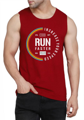 WOOSTRO Printed, Typography Men Round Neck Maroon T-Shirt