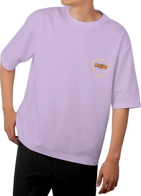 K1Fashion Store Solid Men Round Neck Purple T-Shirt