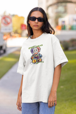 The Stanch Graphic Print Women Round Neck White T-Shirt