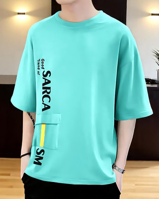 Autna Printed Men Round Neck Green T-Shirt