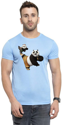 ManGOD Printed Men Round Neck Blue T-Shirt