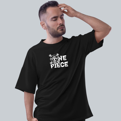 Kanishk Printed Men Round Neck Black T-Shirt