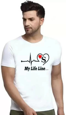 FASHNET FASHION Printed Men Round Neck White T-Shirt