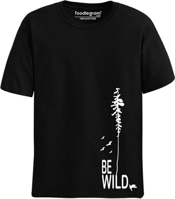 Toodleplus Printed Men Round Neck Black T-Shirt
