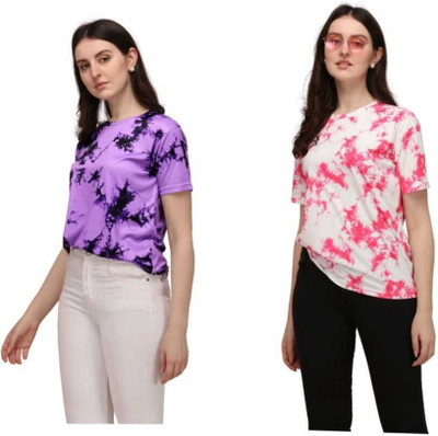 Apache Printed Women Round Neck Multicolor T-Shirt