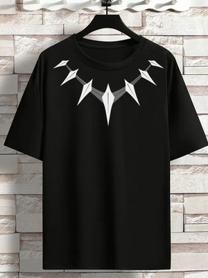 DREAMGRAPHIC Printed Men Round Neck Black T-Shirt