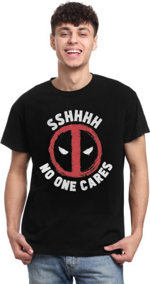 Be Crazy Printed Men Round Neck Black T-Shirt