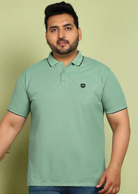 METRONAUT PLUS Solid Men Polo Neck Green T-Shirt