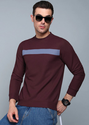 METRONAUT Abstract Men Round Neck Maroon T-Shirt