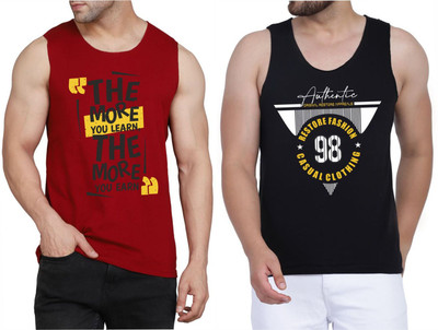 Restore Printed Men Round Neck Maroon, Black, Multicolor T-Shirt