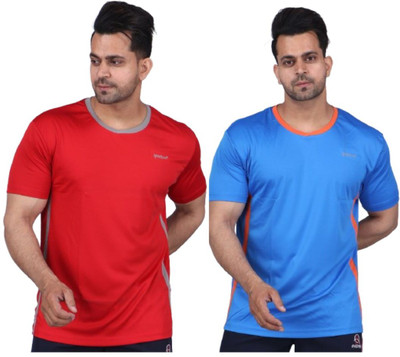 HILLS & DALES Solid Men Round Neck Multicolor T-Shirt