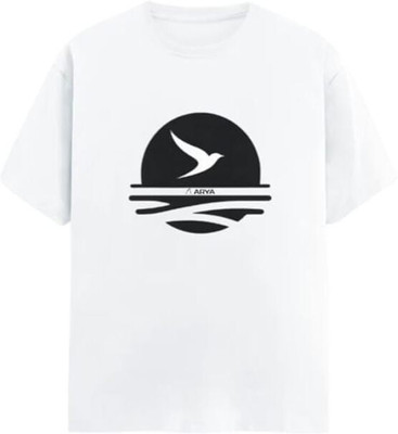 ARYA Graphic Print Men Round Neck Beige T-Shirt