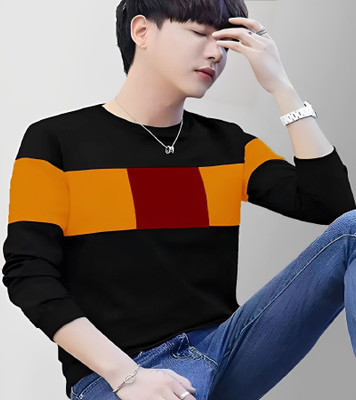 Clickwell Trend Solid Men Round Neck Silver T-Shirt