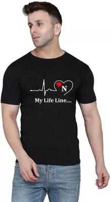 FASHNET Graphic Print Men Round Neck Black T-Shirt