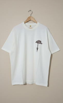 LXRY9 STUDIO Embroidered Men Round Neck White T-Shirt