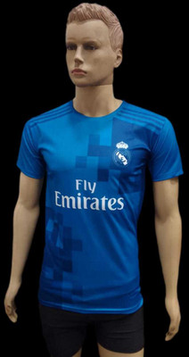 Emby Printed Men Round Neck Blue, White T-Shirt