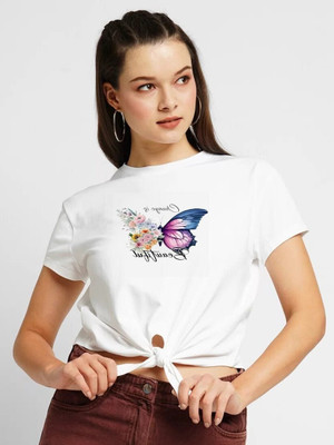 HouseOfCommon Casual Printed Women Multicolor Top