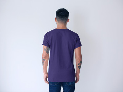 Zasu Fashion Typography, Printed Men Round Neck Blue T-Shirt