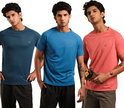 Sirtex Eazy Printed Men Round Neck Blue T-Shirt
