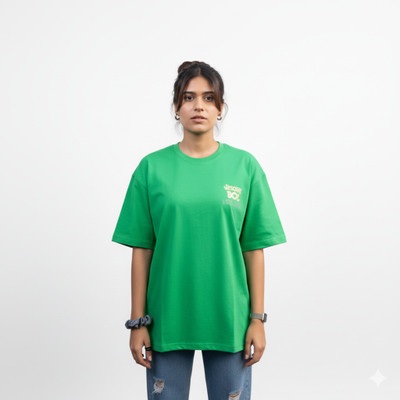 Badapple Graphic Print Men Round Neck Green T-Shirt