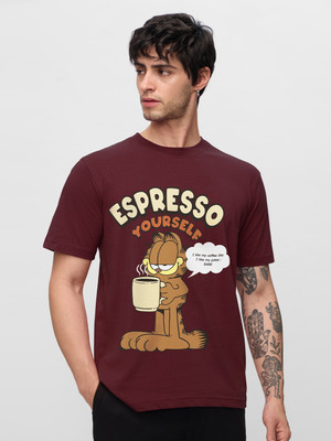 The Souled Store Graphic Print Men Round Neck Red T-Shirt