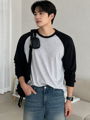 Klowvila Fashion Solid Men Round Neck Grey T-Shirt
