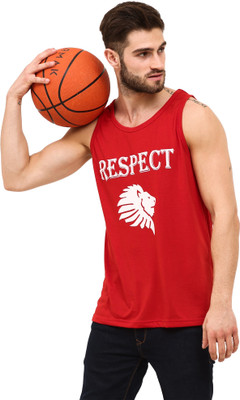 Leotude Printed Men Round Neck Red T-Shirt