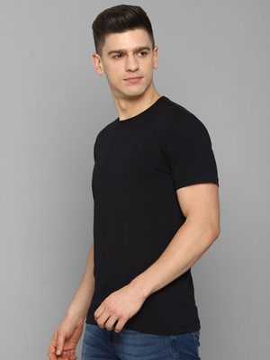 London Crew Solid Men Round Neck Black T-Shirt