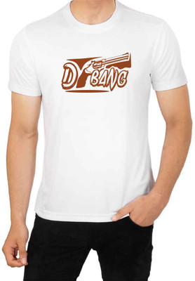 LV CARE Printed Men Round Neck White T-Shirt