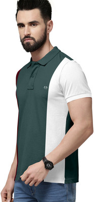 Triptee Colorblock Men Polo Neck Multicolor T-Shirt