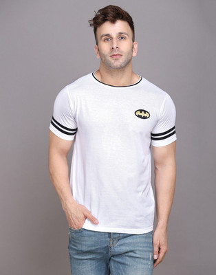 Blisstone Printed Men Round Neck White T-Shirt